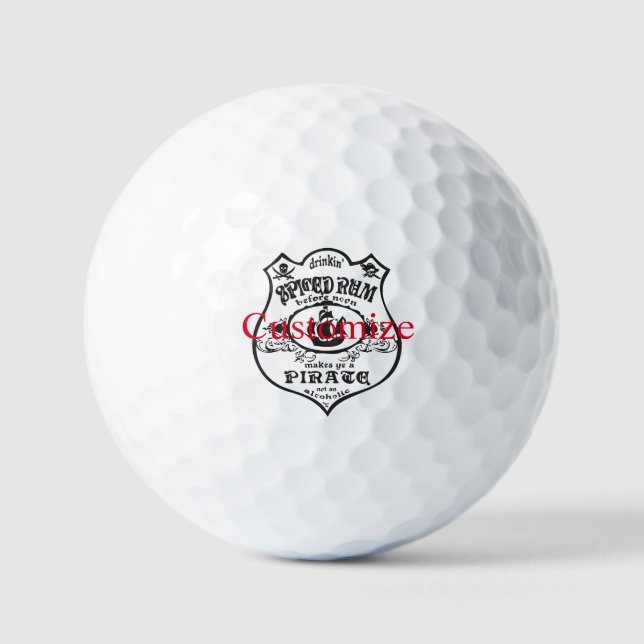 Pelotas De Golf Thunder_Cove, bebida pirata de ron picada (Anverso)