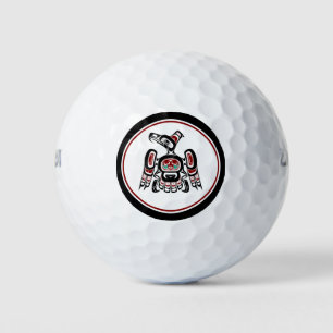Pelotas De Golf Thunderbird nativo americano de raza negra Kaigani