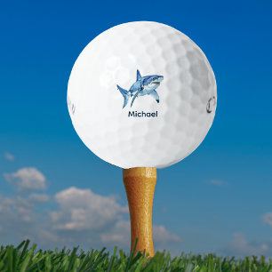 Pelotas De Golf Tiburón monograma personalizado