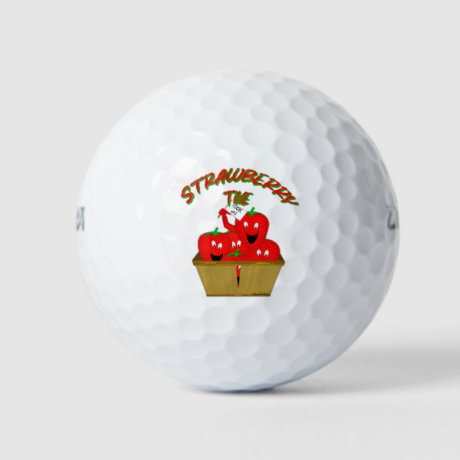 Pelotas De Golf ¡Tiempo de fresa! (Anverso)