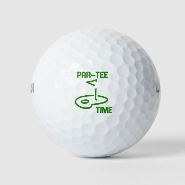 Pelotas De Golf Tiempo de Par Tee (Anverso)