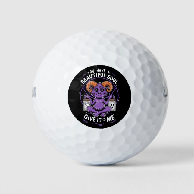 Pelotas De Golf Tienes un hermoso bofetón satánico de alma (Anverso)