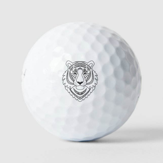 Pelotas De Golf Tigre blanco inspirado (Anverso)