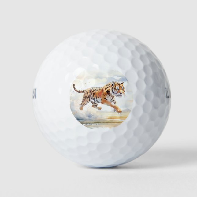Pelotas De Golf Tigre en acción (Anverso)