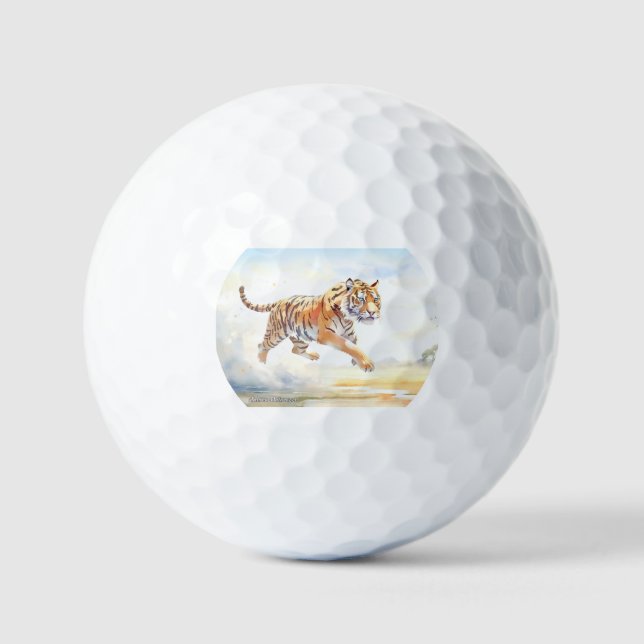 Pelotas De Golf Tigre en acción 3 (Anverso)