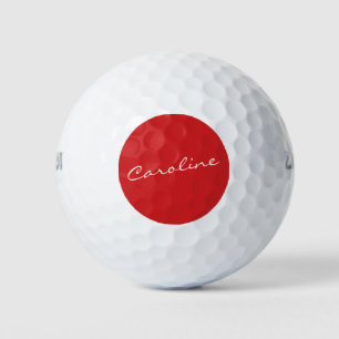 Pelotas De Golf Tipografía de guión personalizado Nombre Navidad R