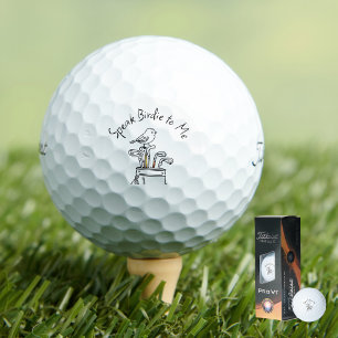 Pelotas De Golf Tipografía Gráfica Humorística de Pajarito para el