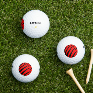 Pelotas De Golf TIRA naranja Y NEGRA