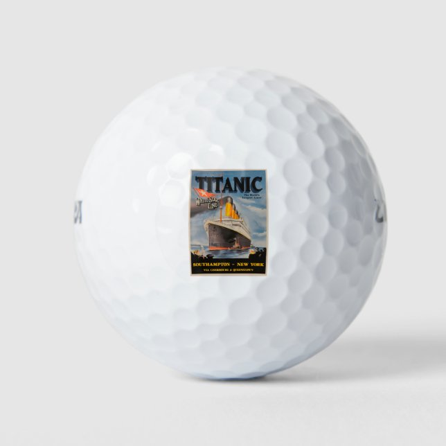 Pelotas De Golf titanic vintage poster (Anverso)