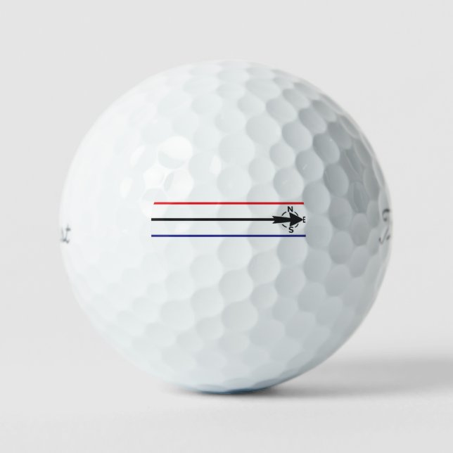 Pelotas de Golf Titleist Pro V1 con Línea de Aline (Anverso)