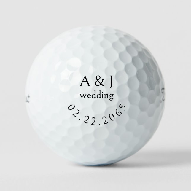 Pelotas De Golf Titulador de la favorita de la boda personalizada  (Anverso)