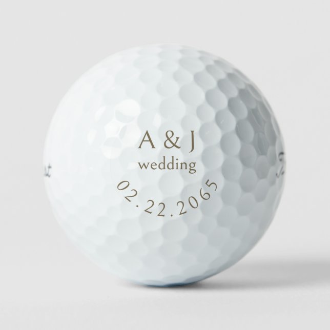 Pelotas De Golf Titulador de la favorita de la boda personalizada  (Anverso)