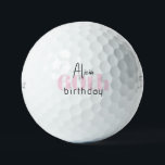 Pelotas De Golf Titulador Personalizado Pink 600 Pro V1 II<br><div class="desc">"60" o cualquier edad. Personalizado. Texto rosa y negro. Balón de golf femenino. Nombre del texto.</div>