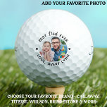 Pelotas De Golf Titular de foto Personalizado personalizado mejor<br><div class="desc">El mejor papá... Dos de tus cosas favoritas, golf y tus hijos. Ahora puedes llevarlos contigo mientras juegas 18 agujeros . Personalizar estas pelotas de golf con la foto y el nombre favoritos de su hijo. Ya sea por el cumpleaños de un padre, por el día del padre o por...</div>