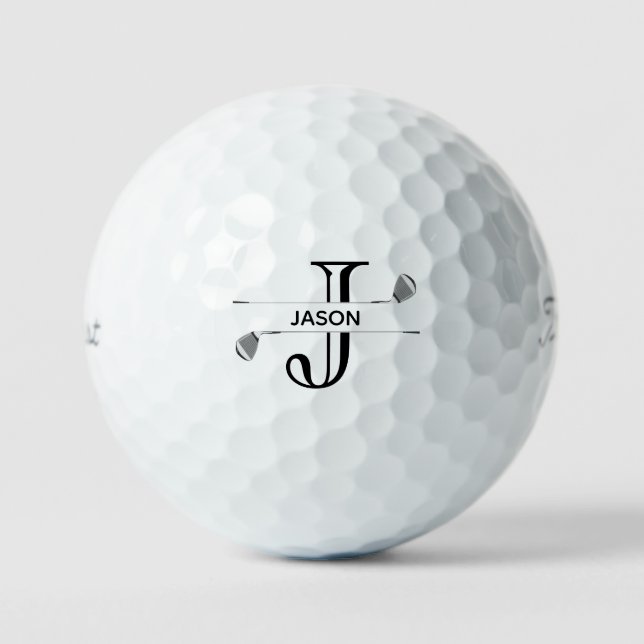 Pelotas De Golf Titular de monograma personalizado Pro V1 (Anverso)