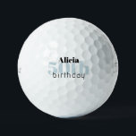 Pelotas De Golf Titular Personalizado Personalizado Pro V1<br><div class="desc">"50" o cualquier edad. Personalizado. Texto en blanco y negro. Balón de golf femenino.</div>