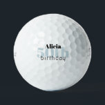 Pelotas De Golf Titular Personalizado Personalizado Pro V1<br><div class="desc">"50" o cualquier edad. Personalizado. Texto en blanco y negro. Balón de golf femenino.</div>