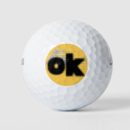 Pelotas De Golf Título: "OK Vibes - Simple & Bold"