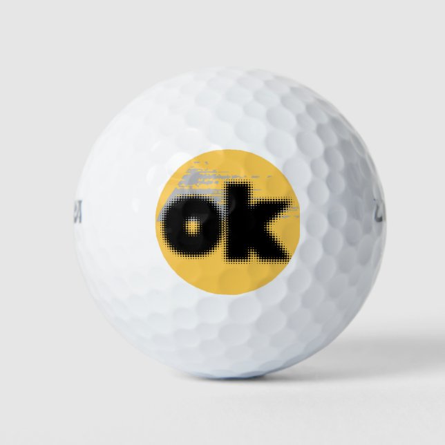 Pelotas De Golf Título: "OK Vibes - Simple & Bold" (Anverso)