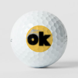Pelotas De Golf Título: "OK Vibes - Simple & Bold"