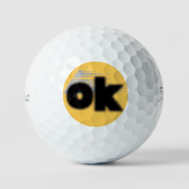Pelotas De Golf Título: "OK Vibes - Simple & Bold" (Anverso)
