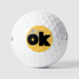 Pelotas De Golf Título: "OK Vibes - Simple & Bold"