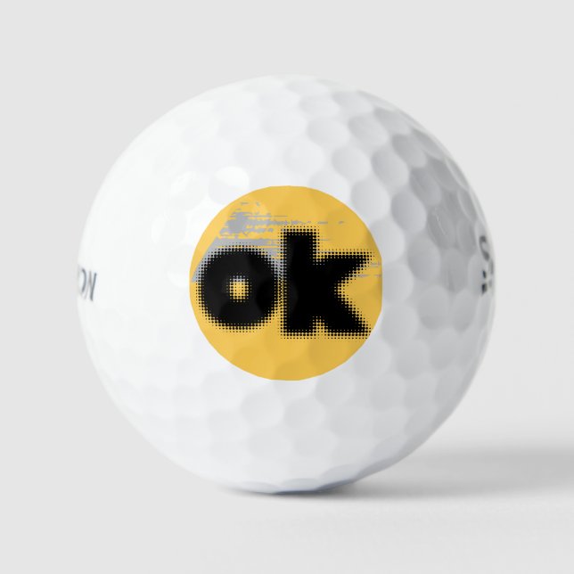 Pelotas De Golf Título: "OK Vibes - Simple & Bold" (Anverso)