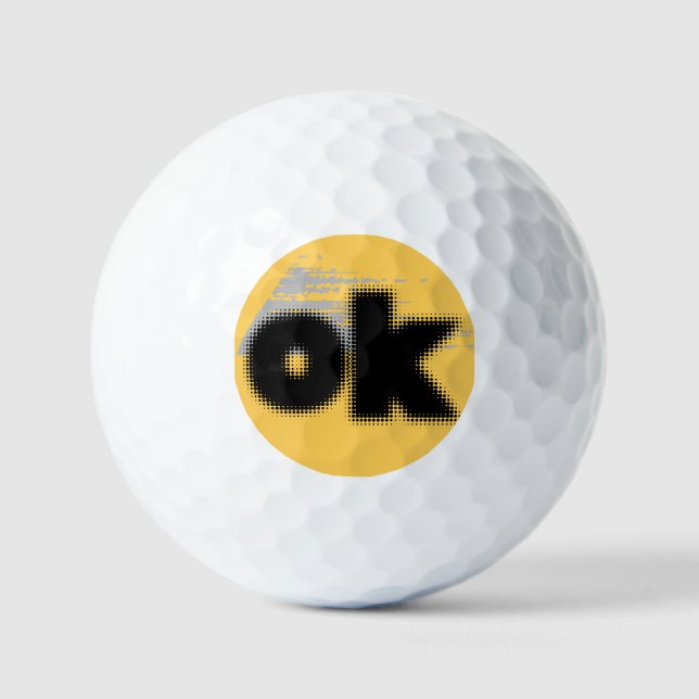 Pelotas De Golf Título: "OK Vibes - Simple & Bold" (Anverso)