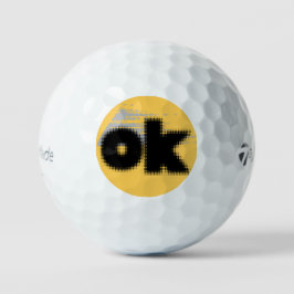 Pelotas De Golf Título: "OK Vibes - Simple & Bold"