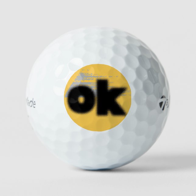 Pelotas De Golf Título: "OK Vibes - Simple & Bold" (Anverso)