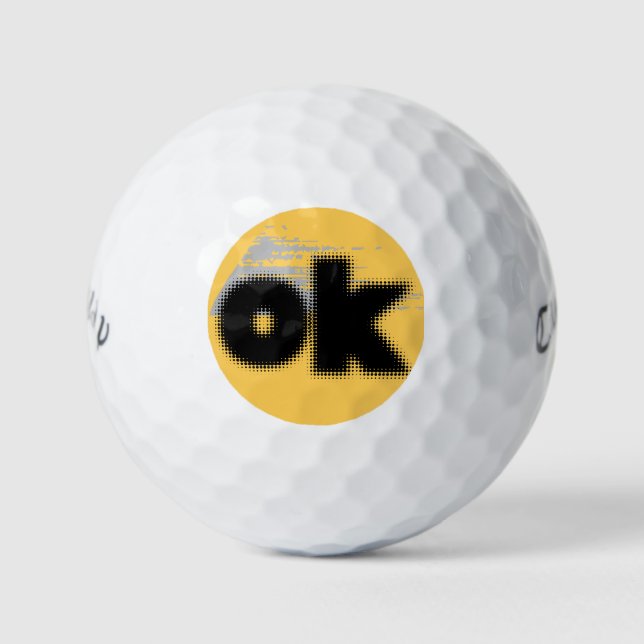 Pelotas De Golf Título: "OK Vibes - Simple & Bold" (Anverso)