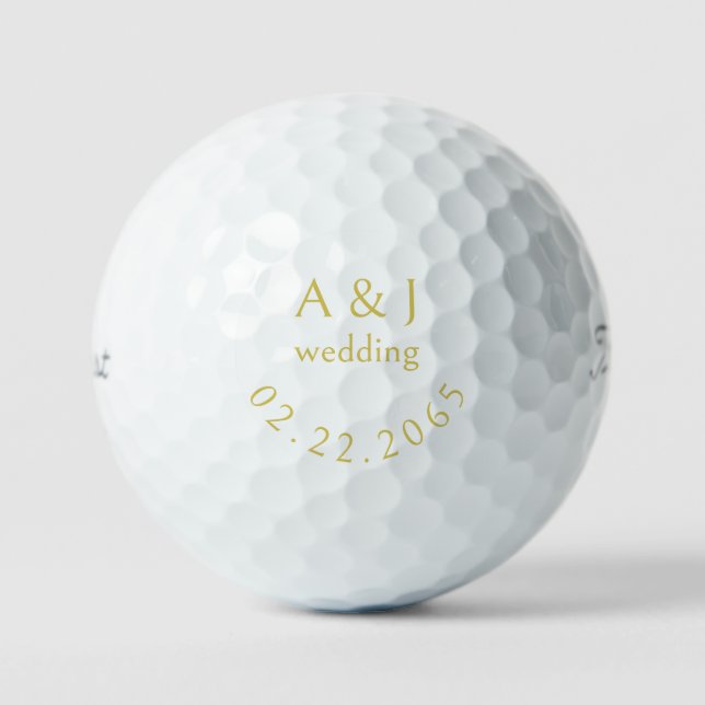 Pelotas De Golf Título personalizado de boda con cítricos Titleist (Anverso)