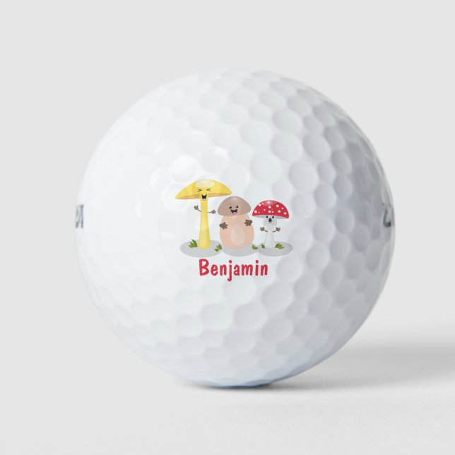 Pelotas De Golf Toadstool de hongos de hongo de kawaii (Anverso)