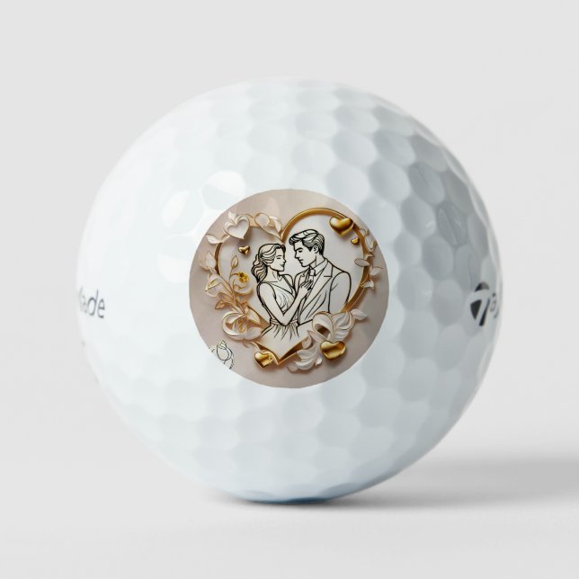 Pelotas De Golf "Tocar un Corazón Delicado" (Anverso)