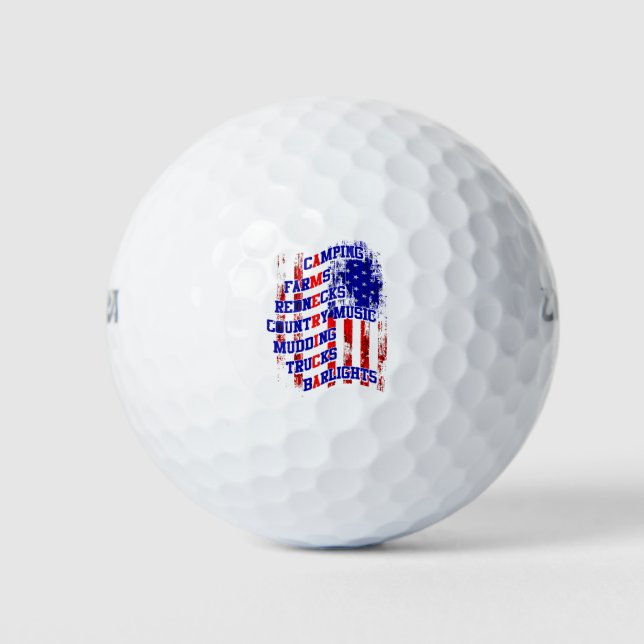 Pelotas De Golf Todas las cosas América (Anverso)