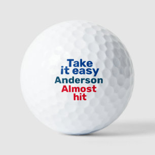 Pelotas De Golf Tómalo con calma. Casi llega a ser gracioso