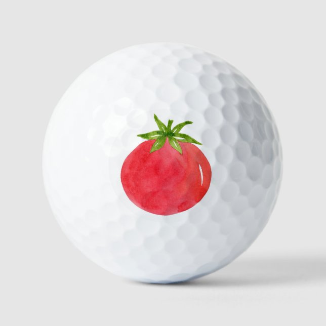 Pelotas De Golf Tomate acuarela (Anverso)