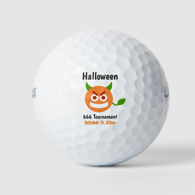 Pelotas De Golf Torneo de Halloween Cute Devil (Anverso)