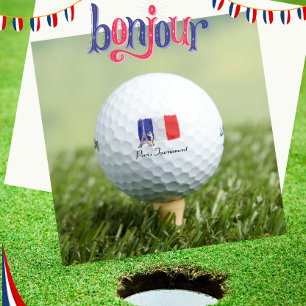 Pelotas De Golf Torre Eiffel de Golf con bandera golera francesa F