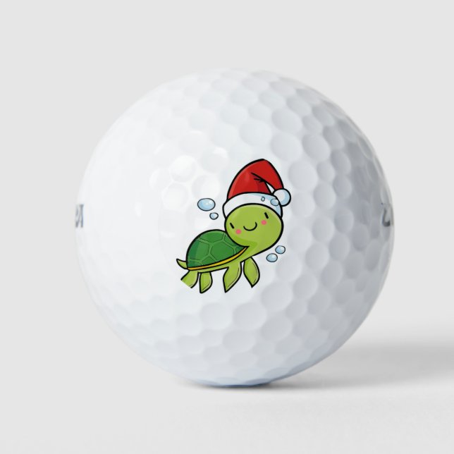 Pelotas De Golf Tortuga navidad (Anverso)