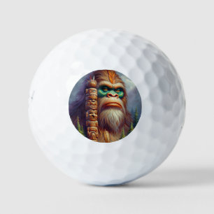 Pelotas De Golf Tótem nativo americano de pie grande