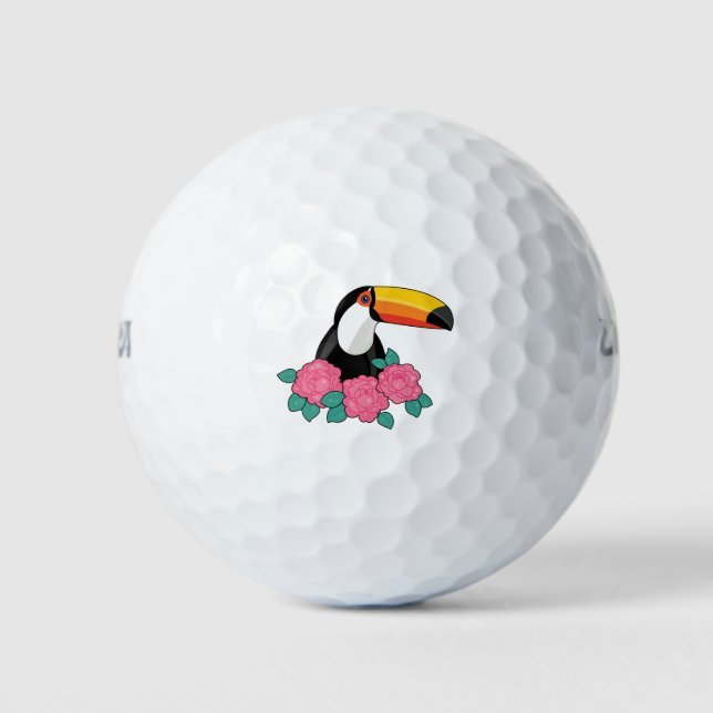 Pelotas De Golf Toucan floral (Anverso)