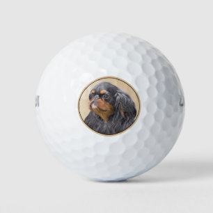 Pelotas De Golf Toy English Spaniel Pintura Original Arte Animal