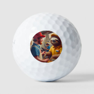 Pelotas De Golf Trabajador de Sloth Fast Food
