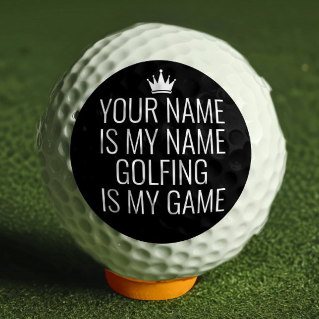 Pelotas De Golf Trabajo divertido personalizado y nombre de aficio (Subido por el creador)