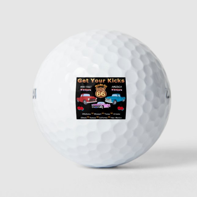 Pelotas De Golf Trae tus patadas. Ruta 66 camisetas y regalos (Anverso)