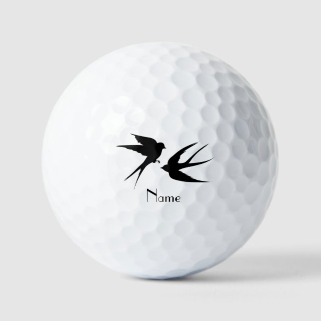 Pelotas De Golf Tragar pájaros Silhouettes Thunder_Cove (Anverso)