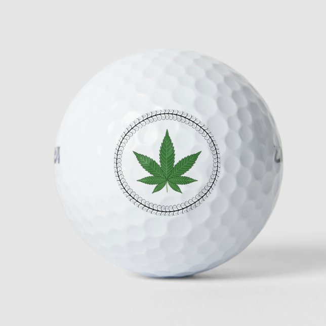 Pelotas De Golf Trayecto Swirl De Árbol De Hojas Personalizado (Anverso)