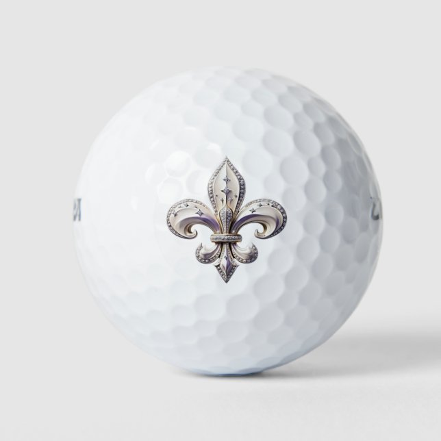 Pelotas De Golf Trayectos I Viaje Fleur De Lis Design (Anverso)