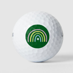 Pelotas De Golf Trébol de Cuatro Hojas Arcoíris Día de San Patrici
